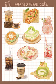 Sticker Sheets: Cafe Theme